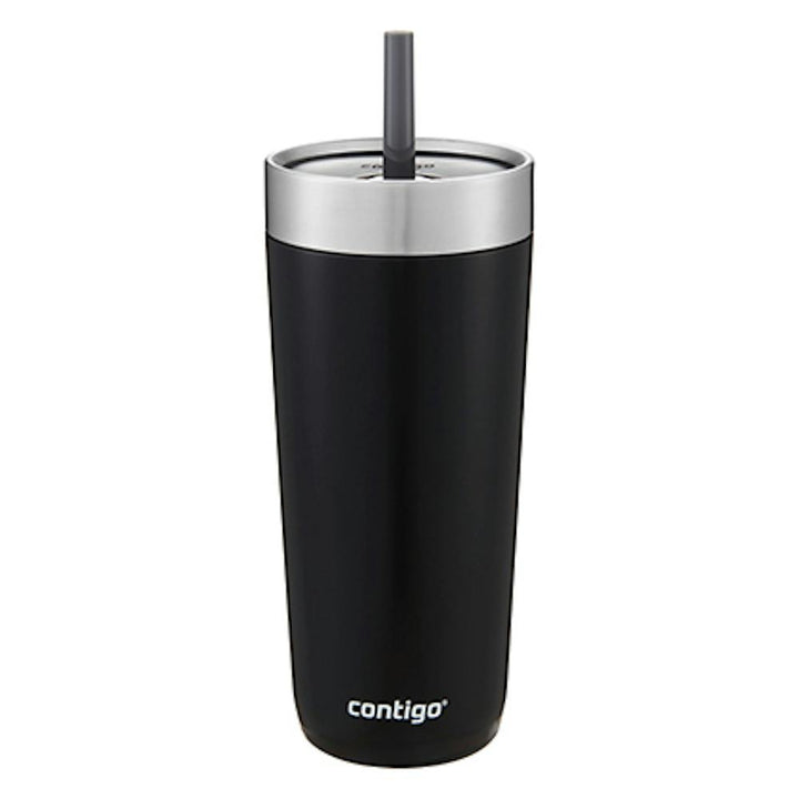 Luxe Stainless Steel Travel Tumbler with Spill-Proof Lid and Straw, 18oz ·C