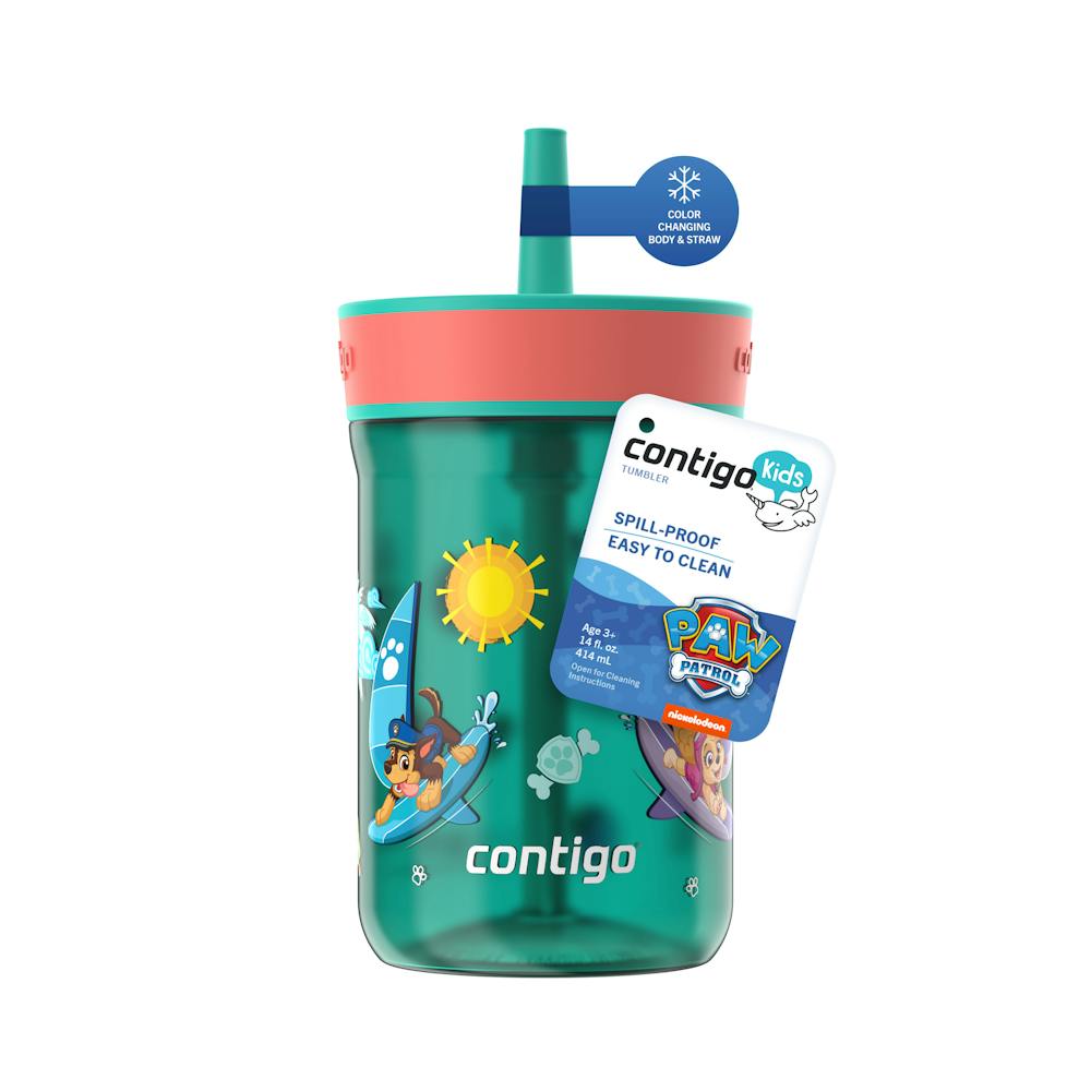 Contigo® Kids’ Leighton Straw Tumbler with Spill-Proof Leak-Proof Lid, 14oz ※